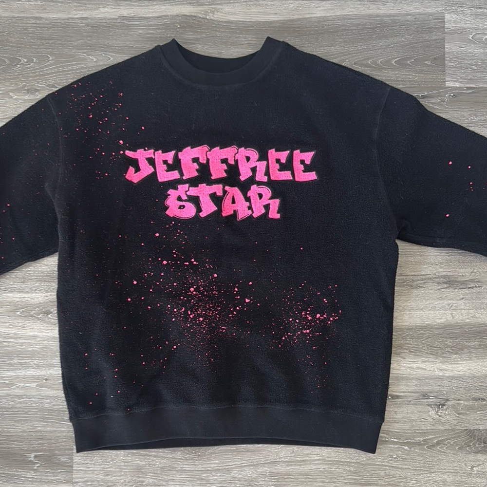 Jeffree Star Black and Pink Crew Neck Sweater